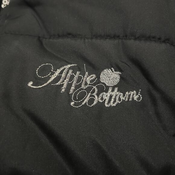 Apple Bottoms Puffer Jacket Y2K Silver Sequined Black Size 2X - Picture 5 of 9